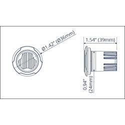 Flash auto cu 3 LED-uri si montare prin decupare Flash auto cu 3 LED-uri si montare prin decupare